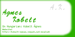 agnes kobelt business card